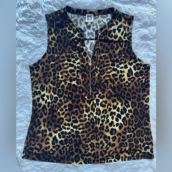 Anne Klein Animal Print Tank Top - Picture 2 of 6